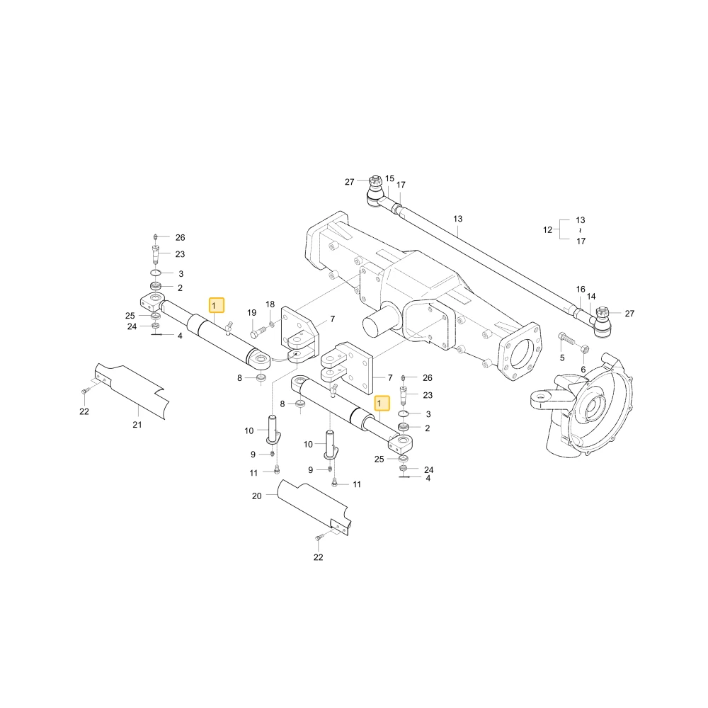Siłownik kierowniczy KIOTI T4684-32201
