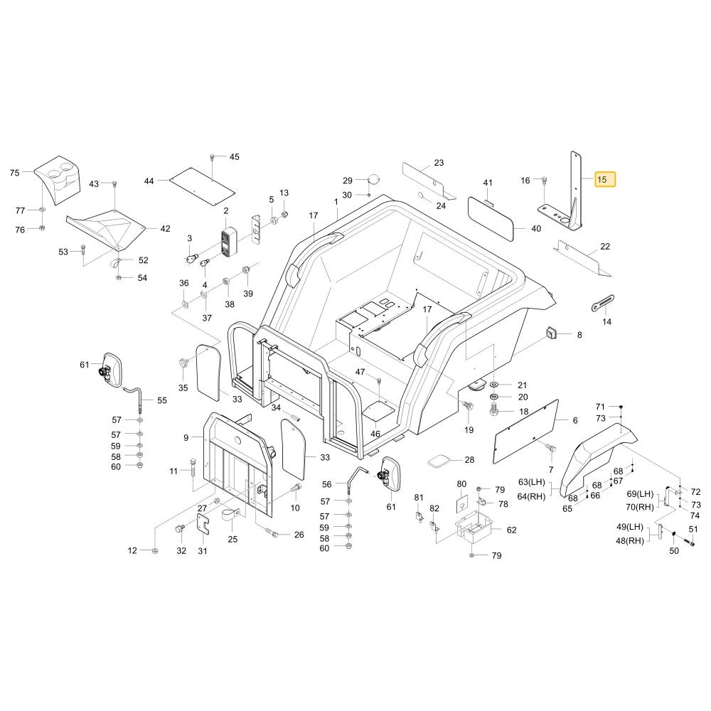 Wspornik Smv KIOTI T4685-98052OE