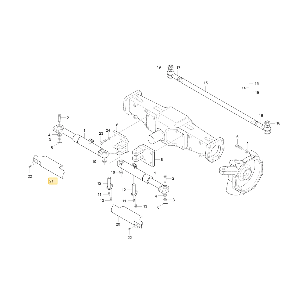 Pokrywa prawego siłownika KIOTI T4686-31341