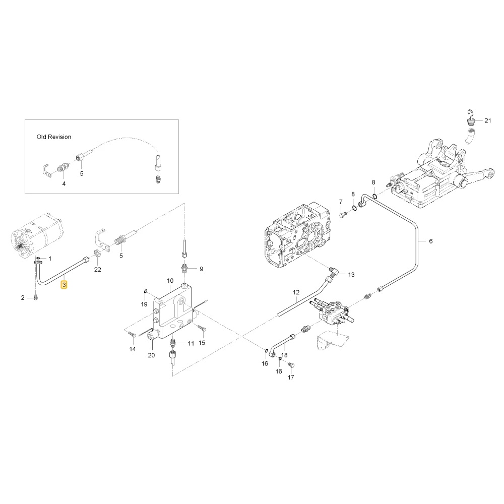 Rurka hydrauliczna KIOTI T4686-37072