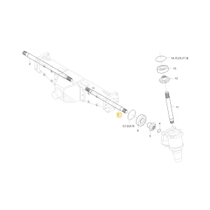 Lewy wał DIFF.GEAR KIOTI T4686-43212
