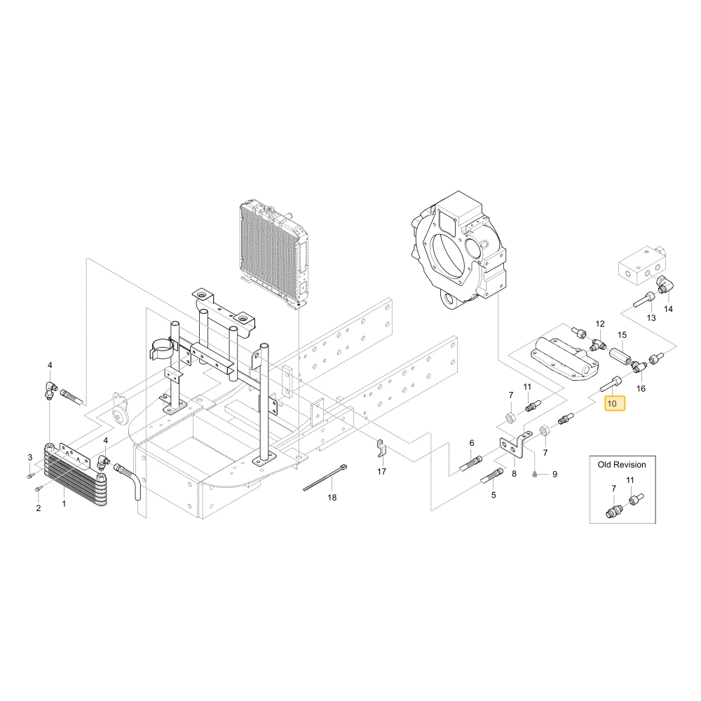 Wąż hydrauliczny chłodzenia A KIOTI T4686-47212