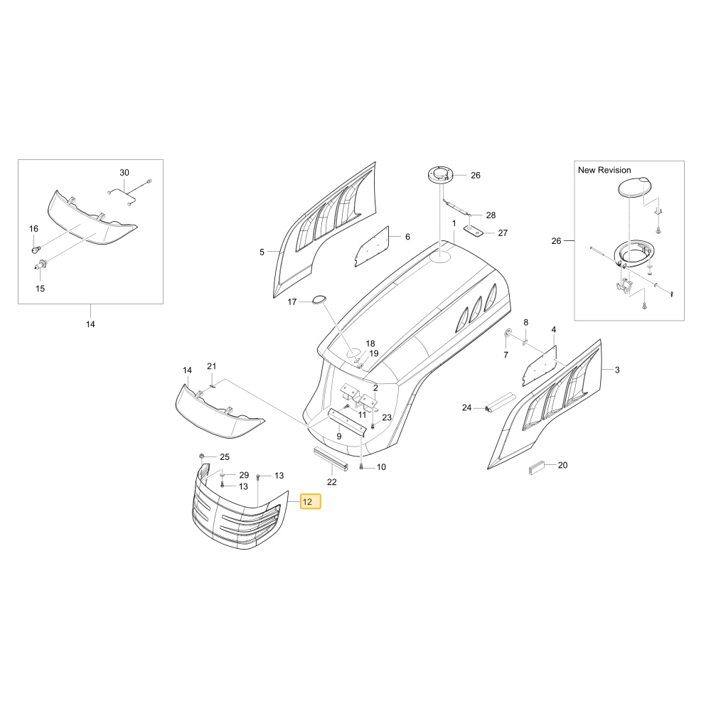 Przedni grill Matal KIOTI T4686-50532BB