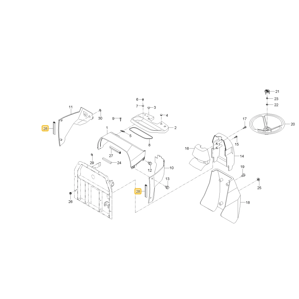 Uszczelka drzwi pokrywy INSTPN KIOTI T4686-55421