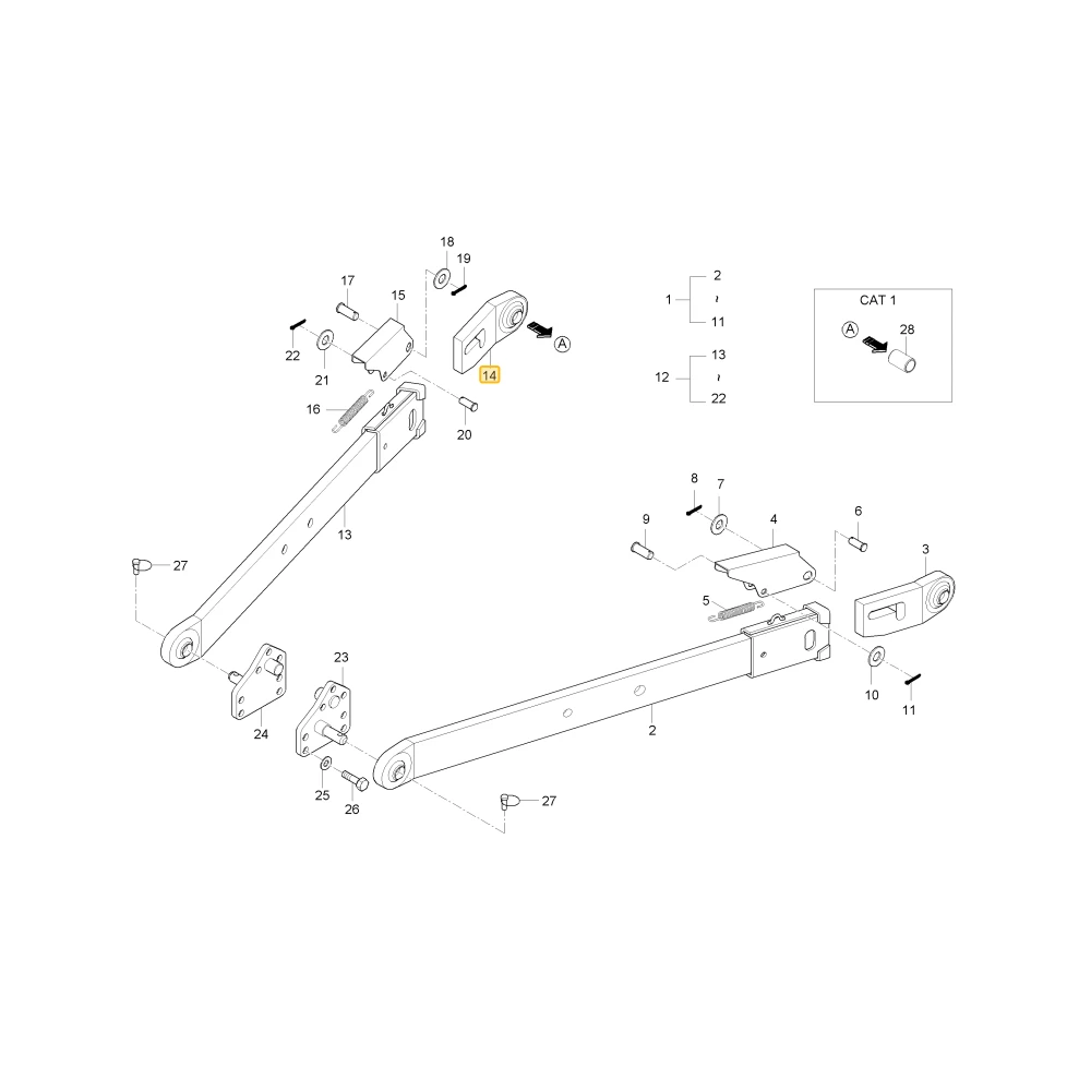 Obudowa dolnego prawego łącznika KIOTI T4687-93131