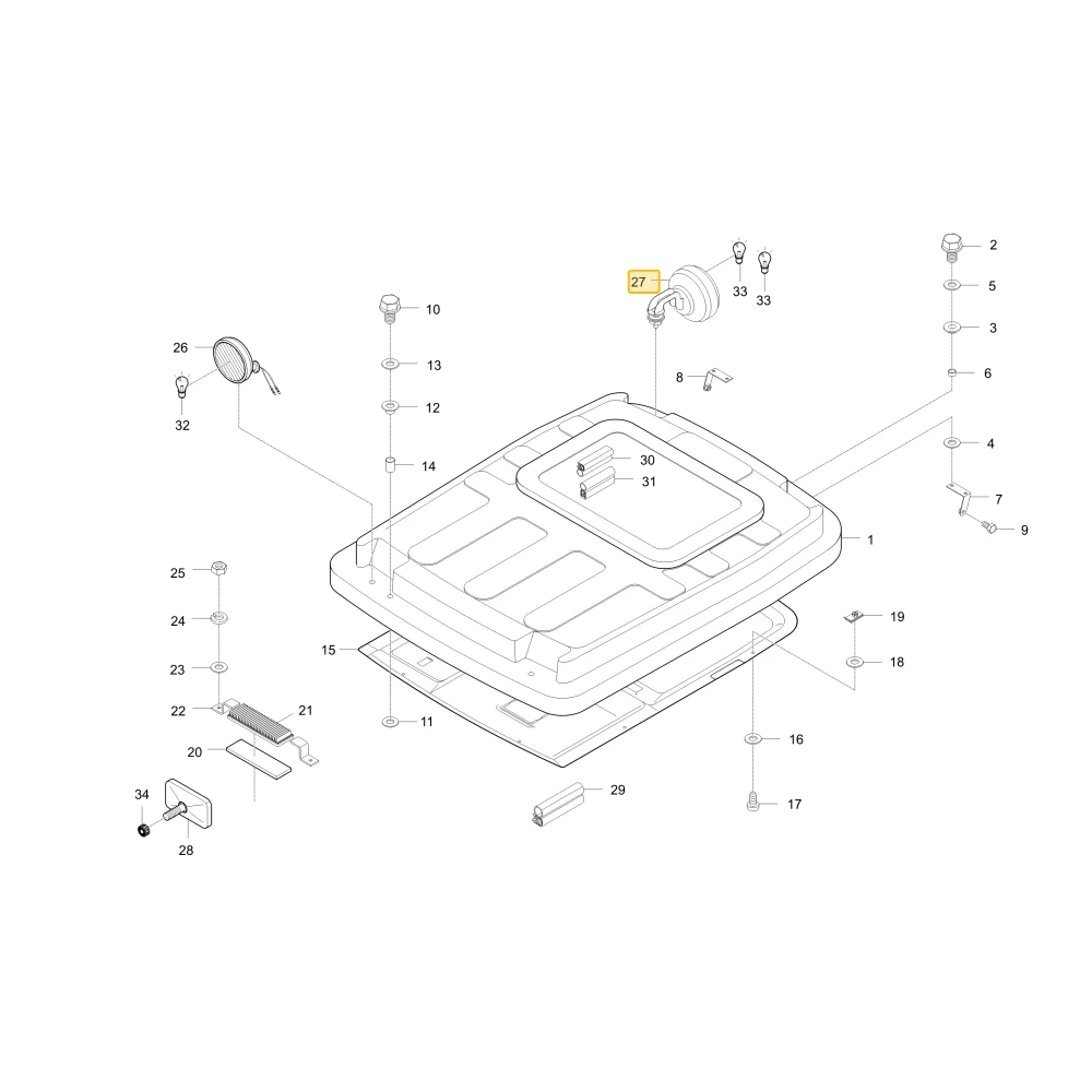 Tylna lampa robocza KIOTI T4689-69811