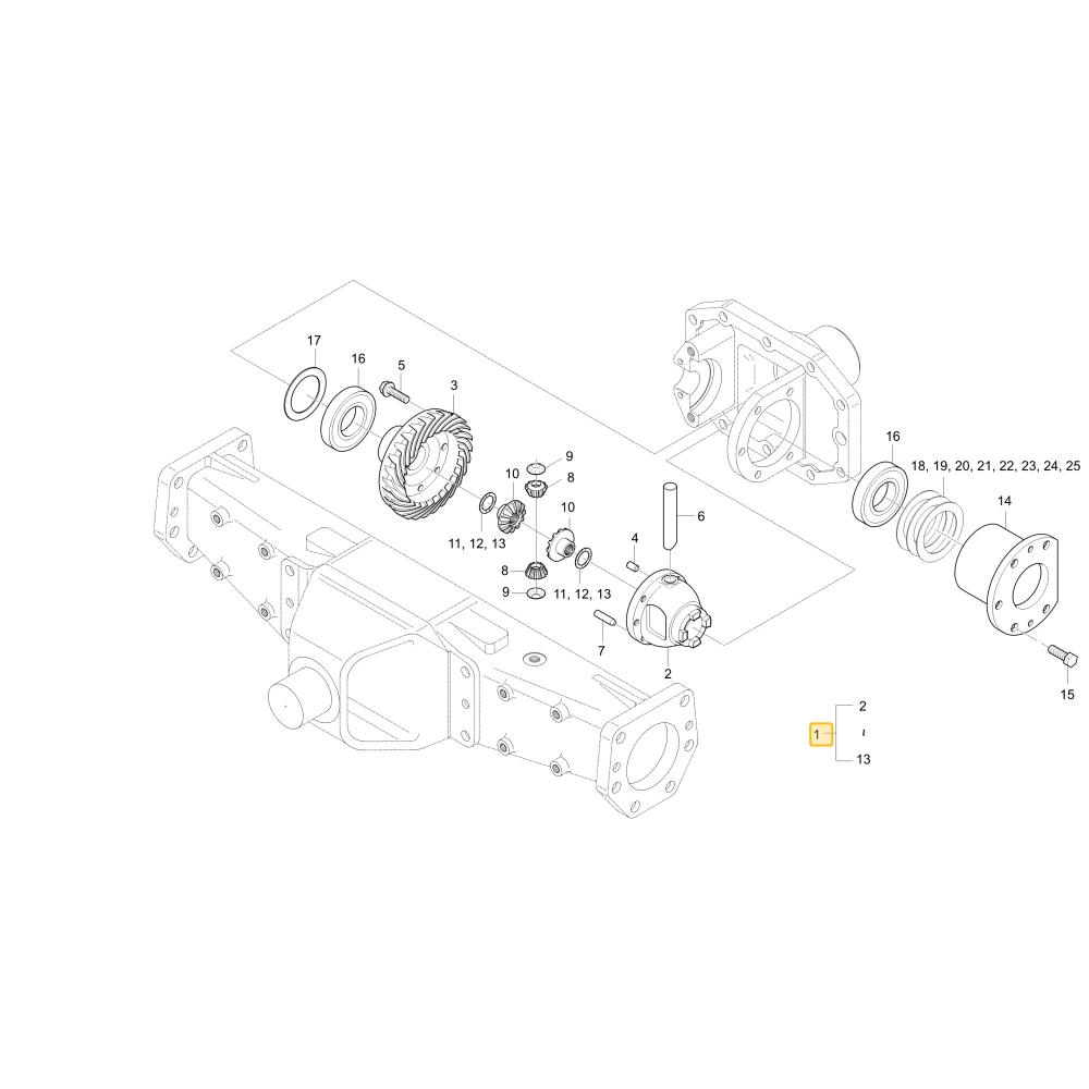 Urządzenie przednego mechanizmu różnicowego KIOTI T4710-43104