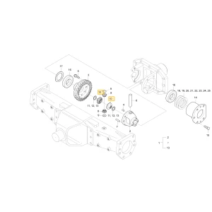 Koło zębate mechanizmu różnicowego bocznego 16 KIOTI T4710-43142