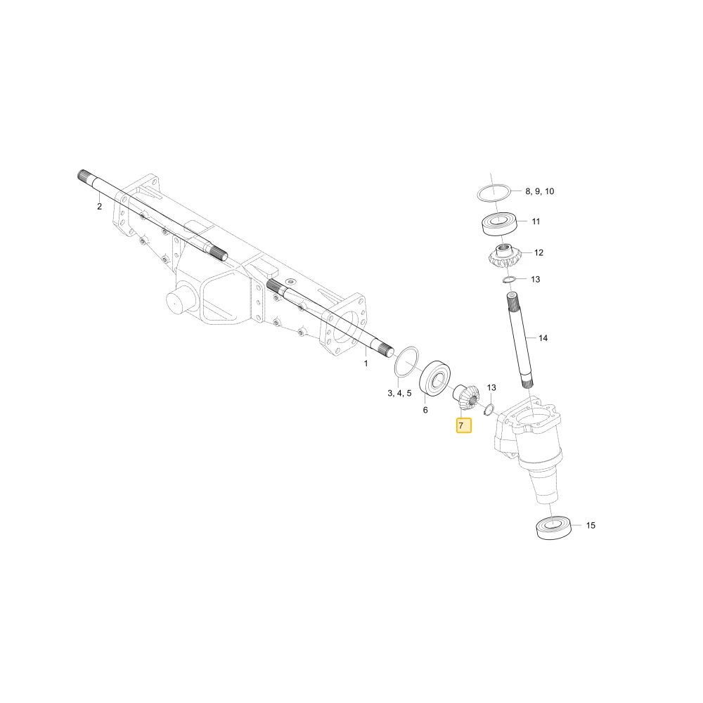 Koło zębate stożkowe 12 KIOTI T4710-43241