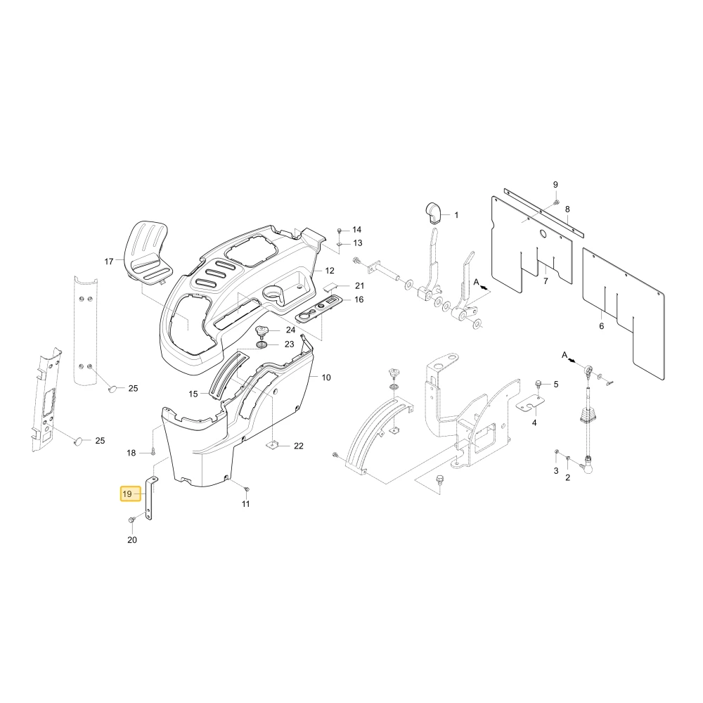 Prowadnica wspornika KIOTI T4710-64673