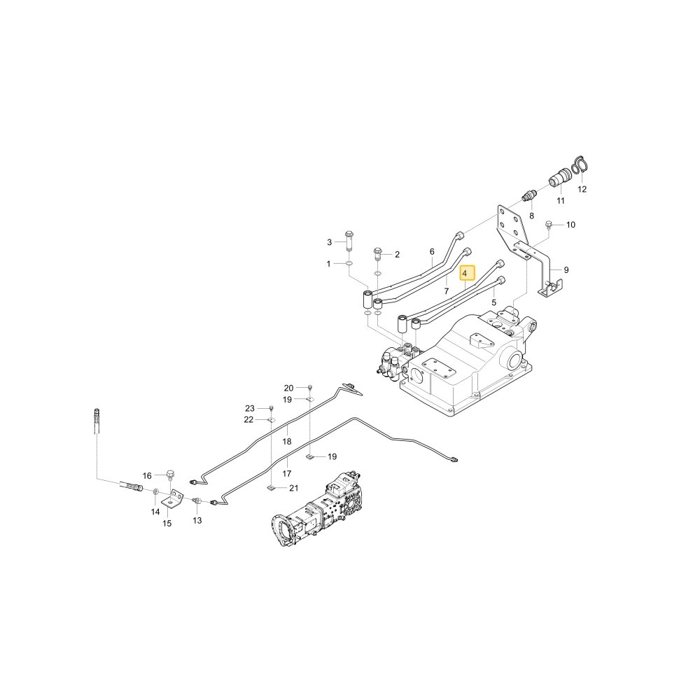 Rurka hydrauliczna A KIOTI T4710-90012