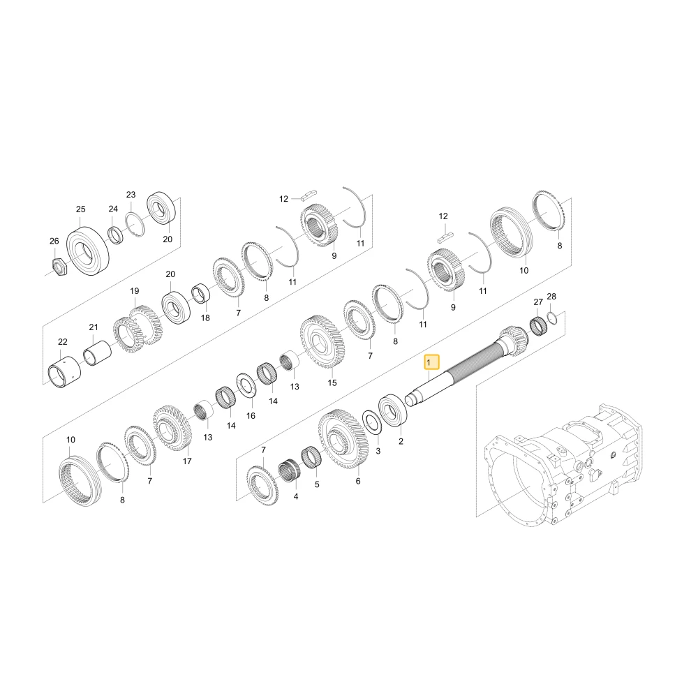 Wał koła zębatego 20 KIOTI T4810-21514