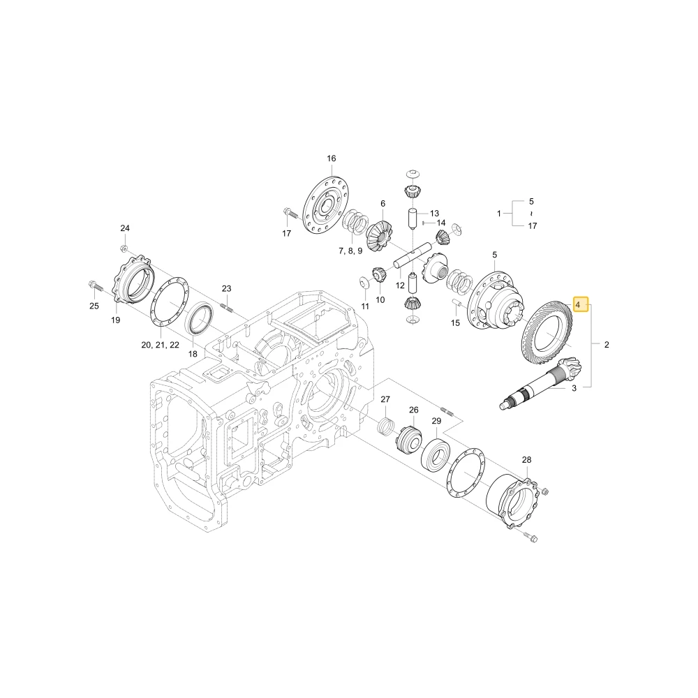 Koło zębate stożkowe spiralne 37 KIOTI T4810-26121