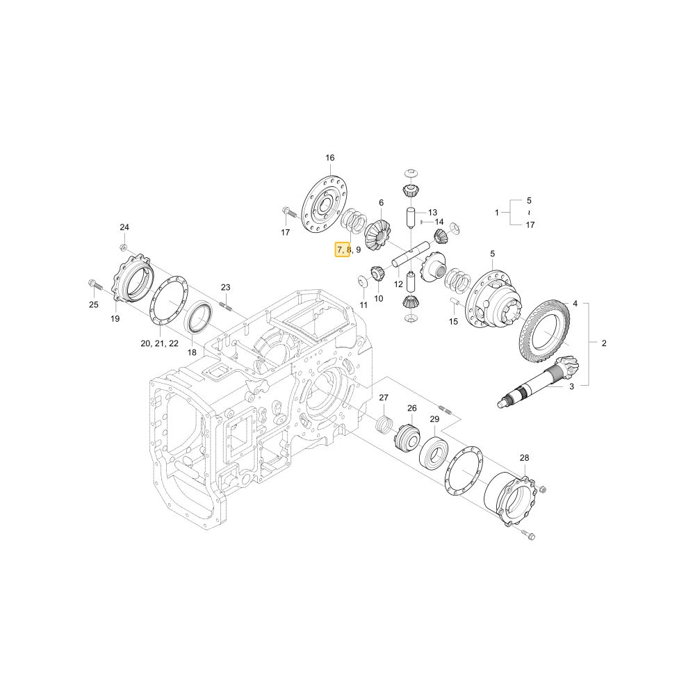 Mechanizm różnicowy podkładki 1 KIOTI T4810-26141