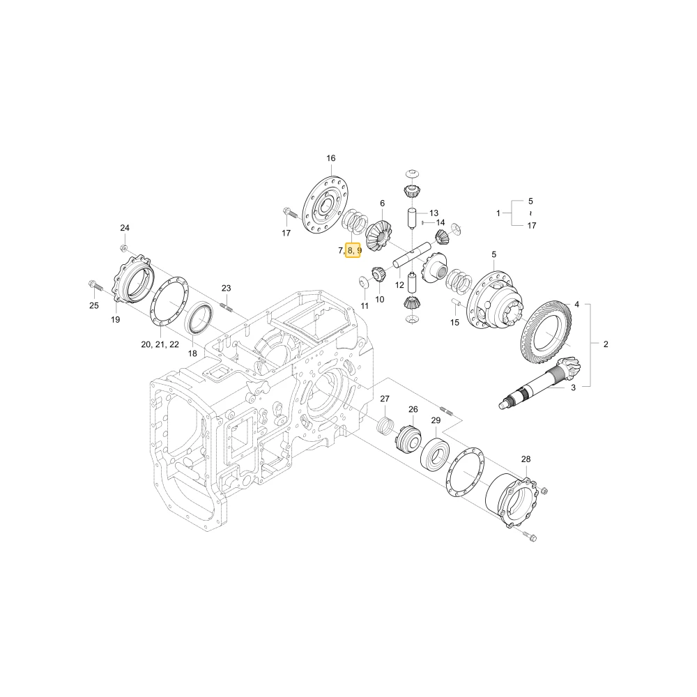 Mechanizm różnicowy podkładki 2 KIOTI T4810-26151