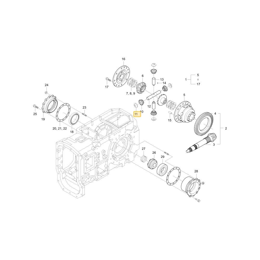Zębnik mechanizmu różnicowego podkładki KIOTI T4810-26181