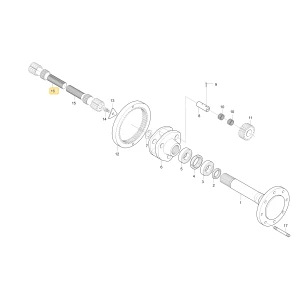 Wał prawego koła zębatego 13 KIOTI T4810-26723