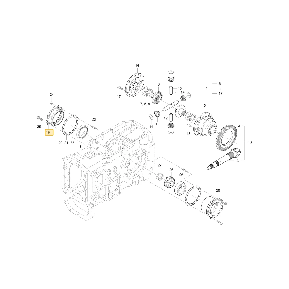 Obudowa prawego łożyska mechanizmu różnicowego KIOTI T4810-26771