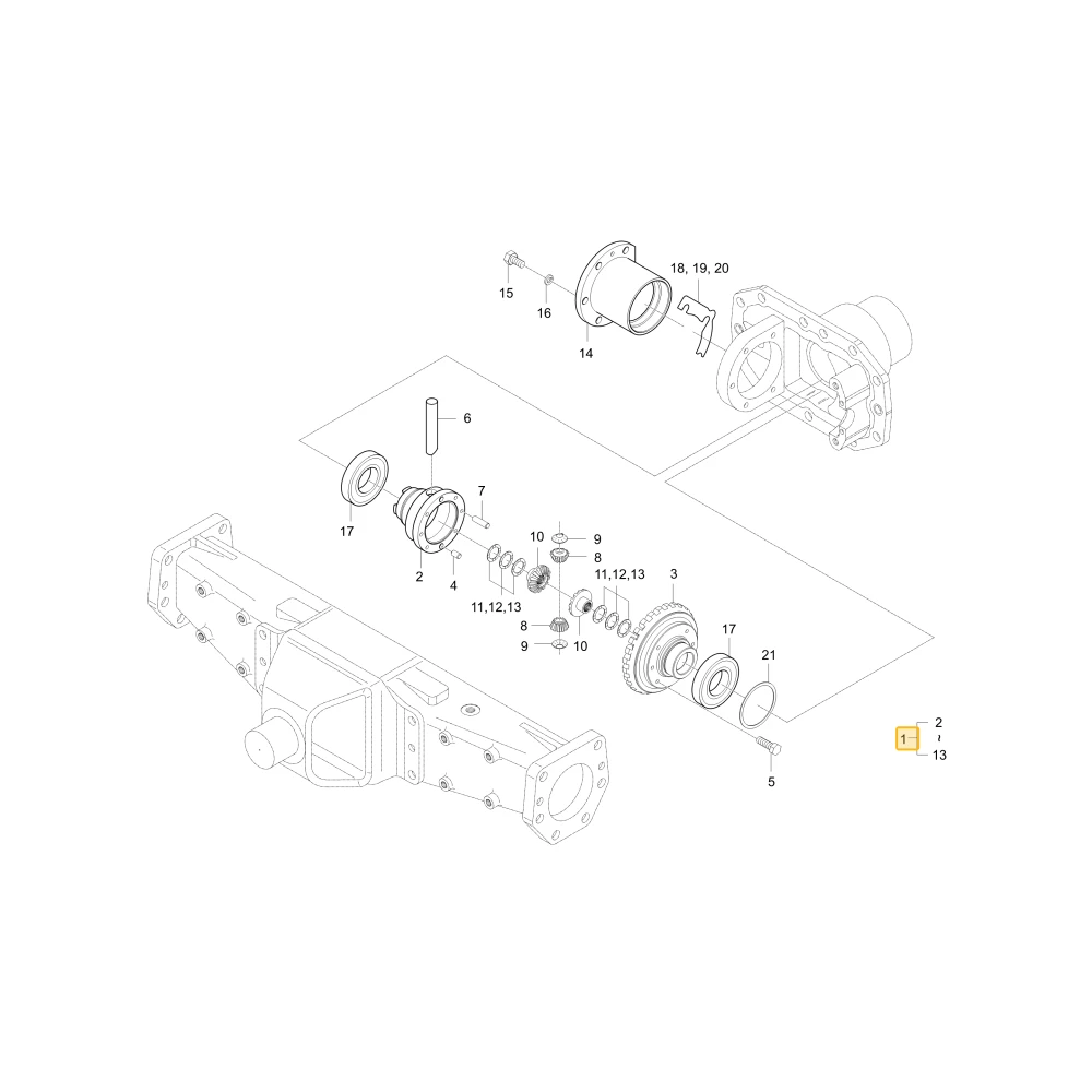 Urządzenie przednego mechanizmu różnicowego KIOTI T4810-43105