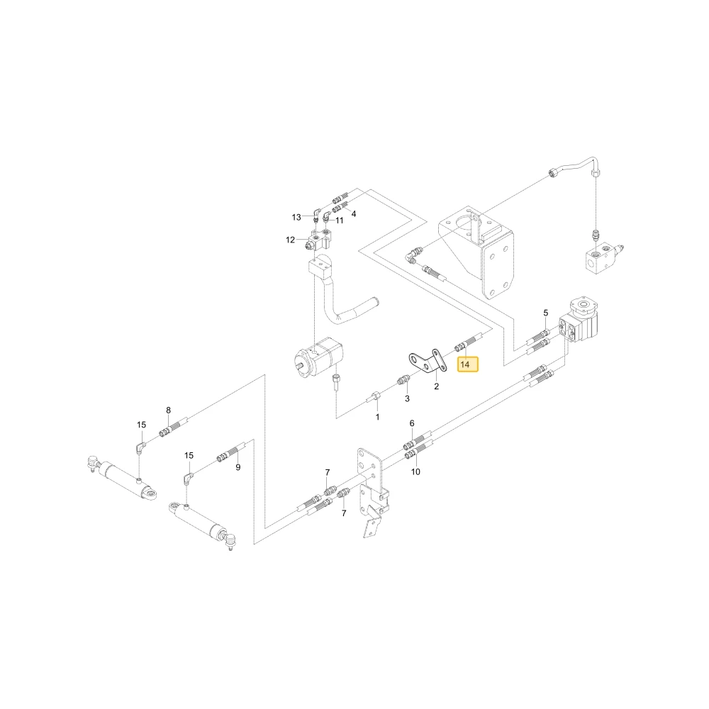 Wąż kierowniczy P2 KIOTI T4810-45663
