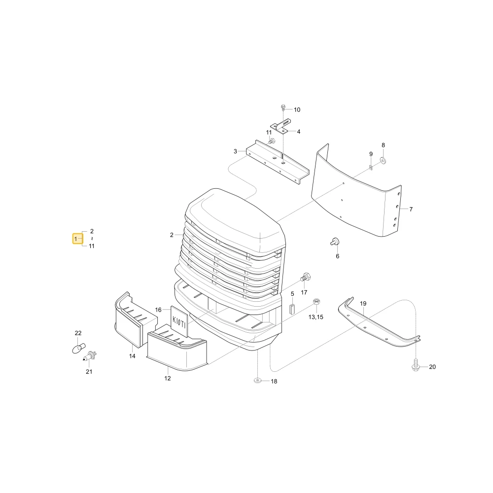 Przedni grill KIOTI T4810-50512OE