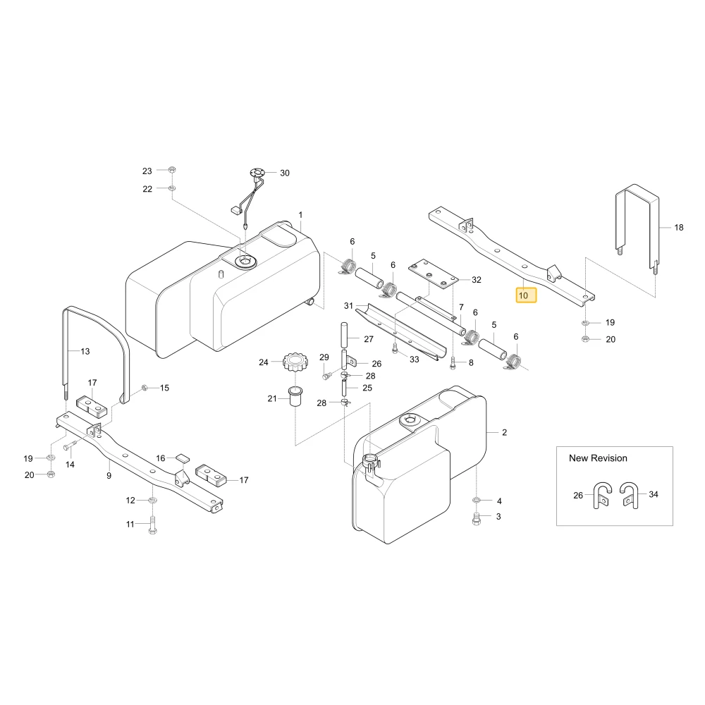 Tylna podpora Fueltank KIOTI T4810-55081