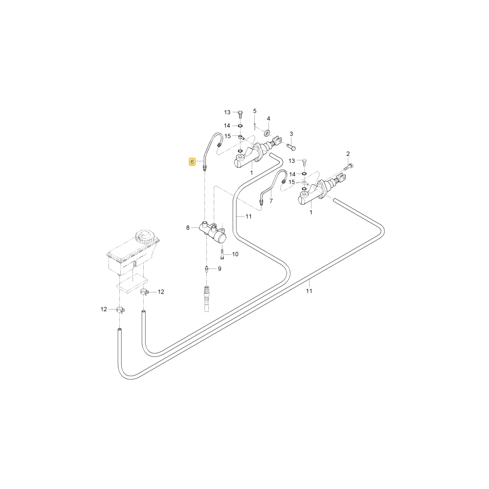 Rurka hamulca R KIOTI T4810-67554