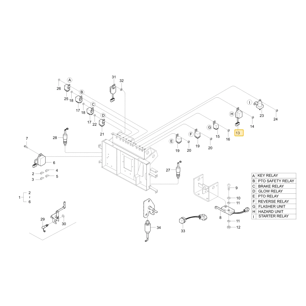 Lampa zespołu ostrzegawcza KIOTI T4810-69403