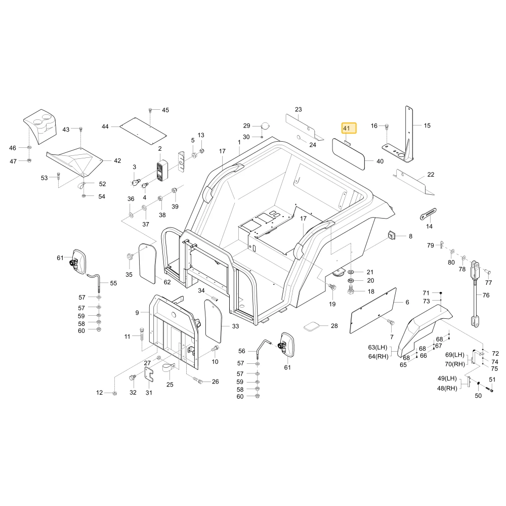 Uszczelka drzwi szyby KIOTI T4810-82551