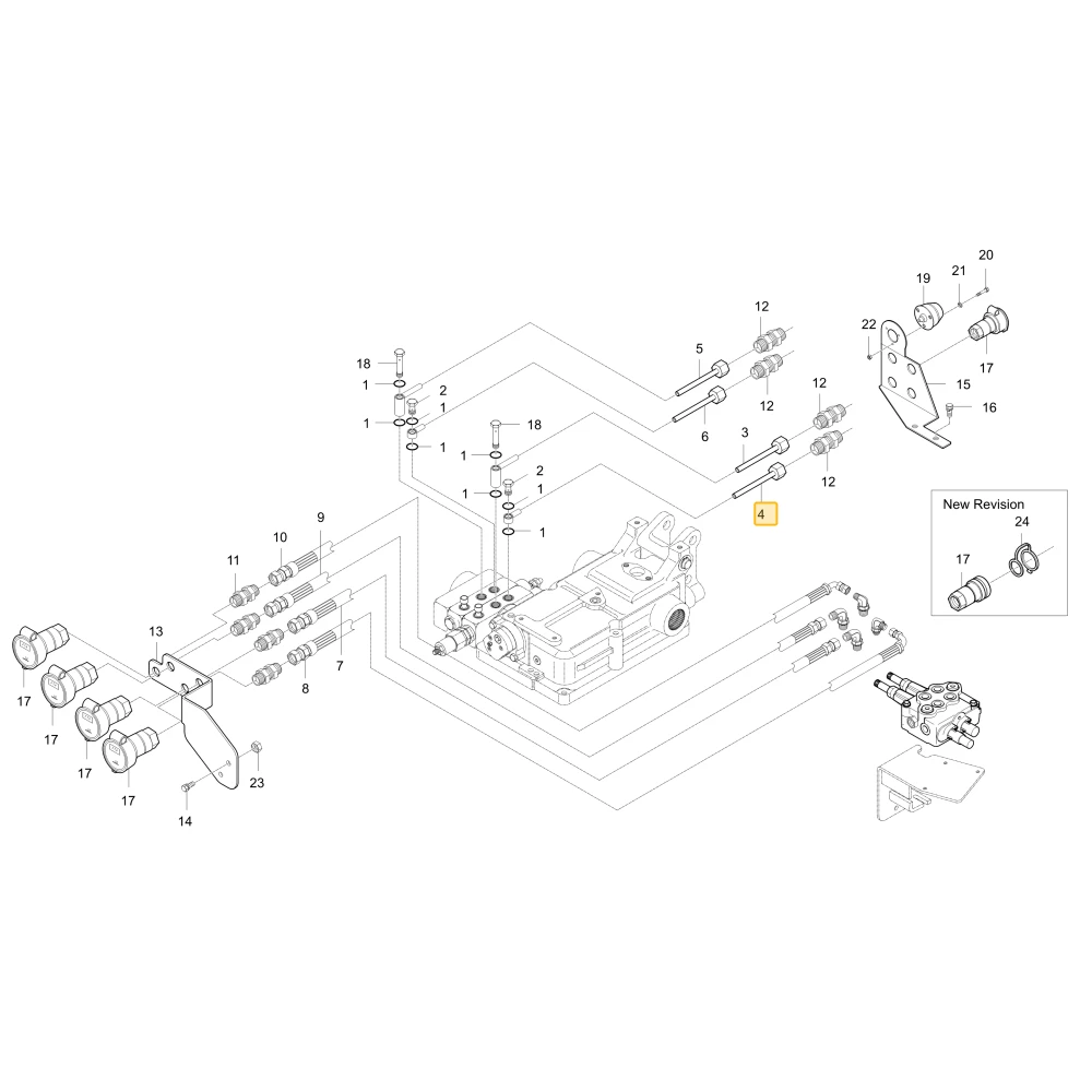 Rurka hydrauliczna B KIOTI T4815-46311