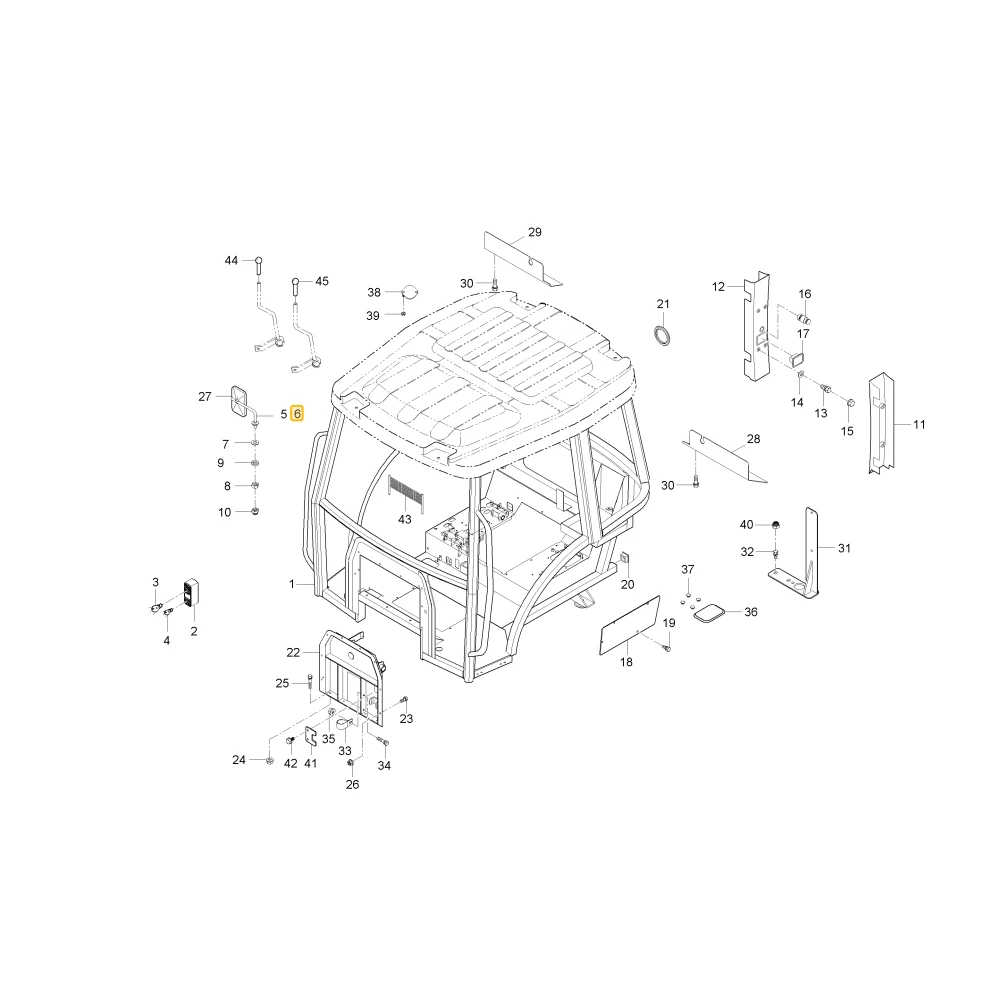 Drążek prawego lusterka Rv KIOTI T4815-83023BK