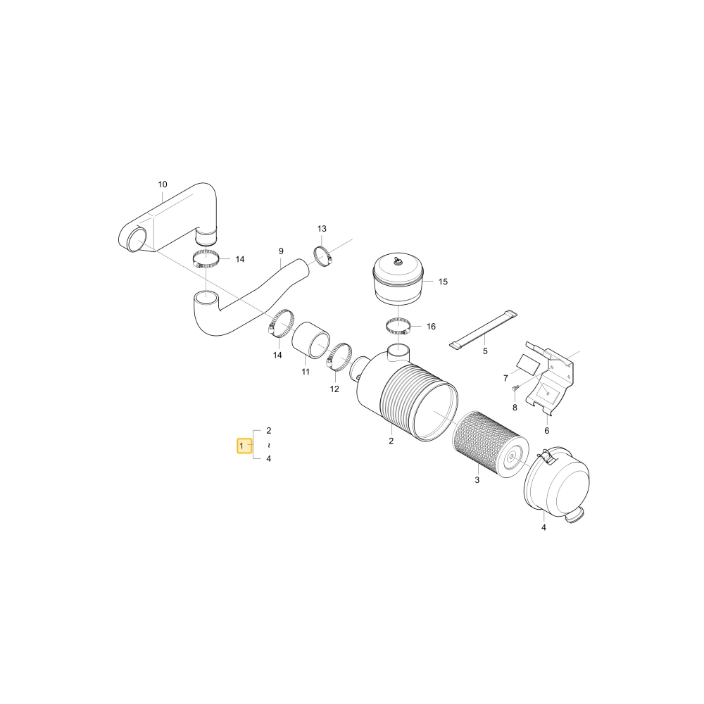 Filtr powietrza powietrza KIOTI T4816-11011