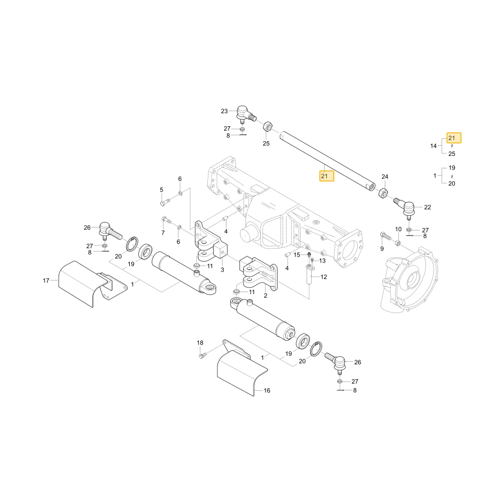 Drążek ściągający KIOTI T4818-31131001
