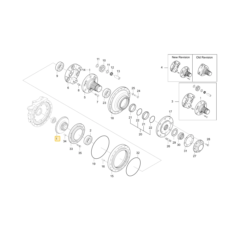 Koło zębate stożkowe 34 KIOTI T4818-43721