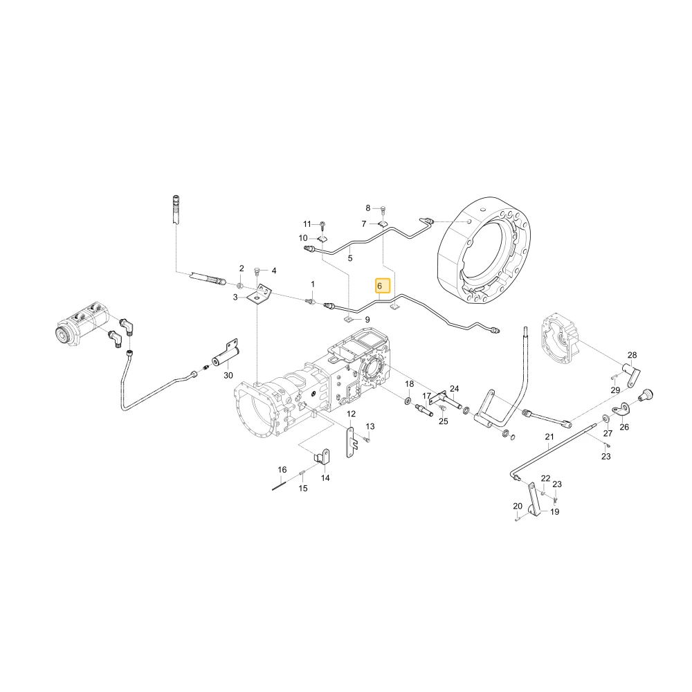 Rurka lewego hamulca 2 KIOTI T4835-67352