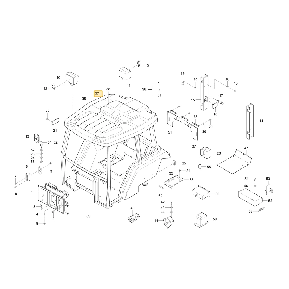 Dach KIOTI T4835-82001