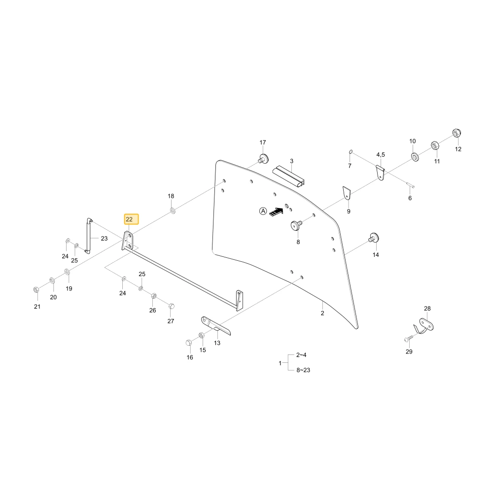 Rama tylnej szyby KIOTI T4835-82911