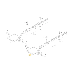 Wspornik lewego łącznika kontrolnego KIOTI T4835-91083