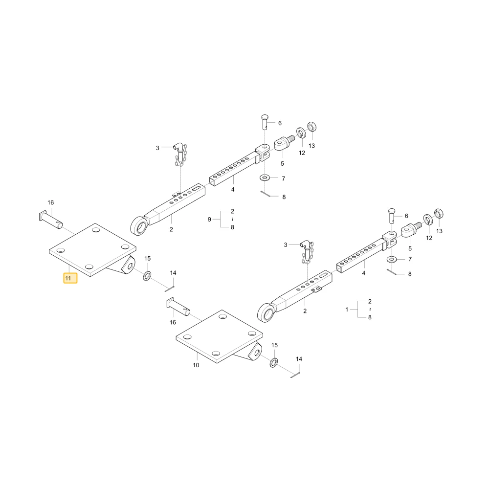 Prawy wspornik Checklink KIOTI T4835-91093