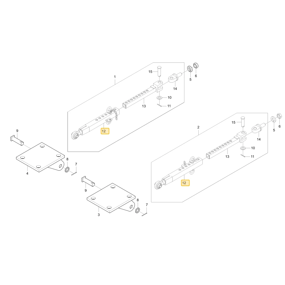 Obudowa prawego łącznika kontrolnego KIOTI T4835-91124
