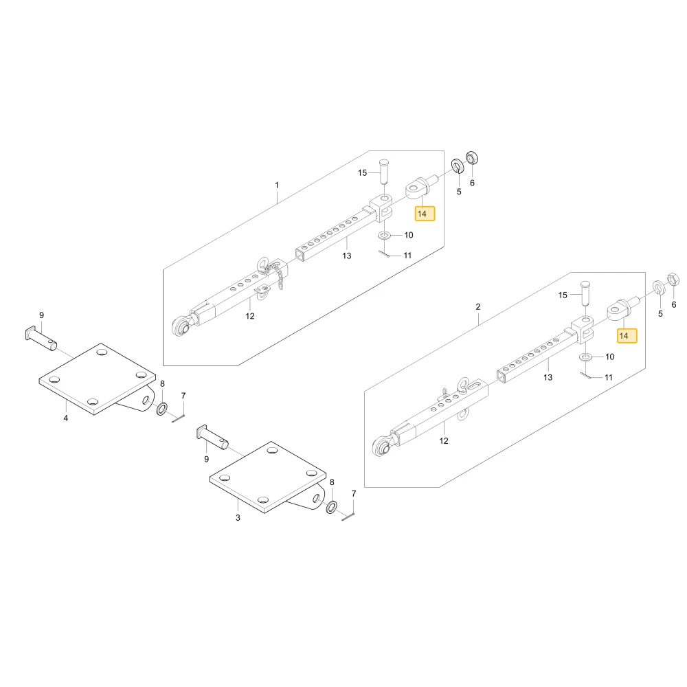 Sworzeń łącznika kontrolnego KIOTI T4835-91152