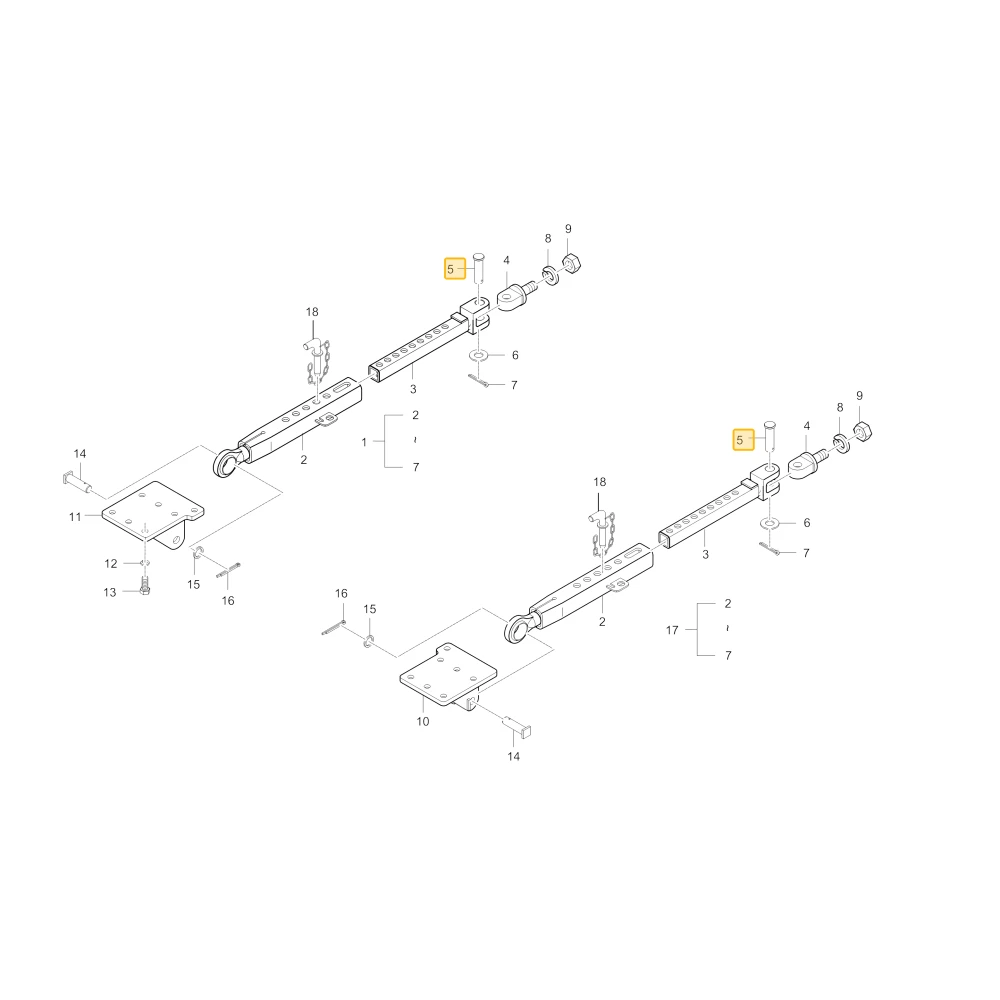 Sworzeń łącznika kontrolnego KIOTI T4835-91171