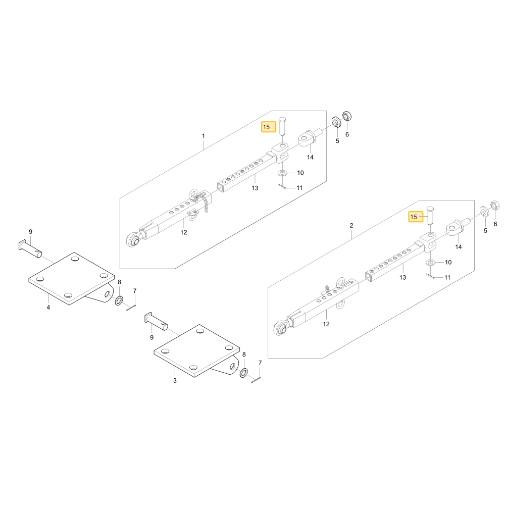 Sworzeń łącznika kontrolnego KIOTI T4835-91172