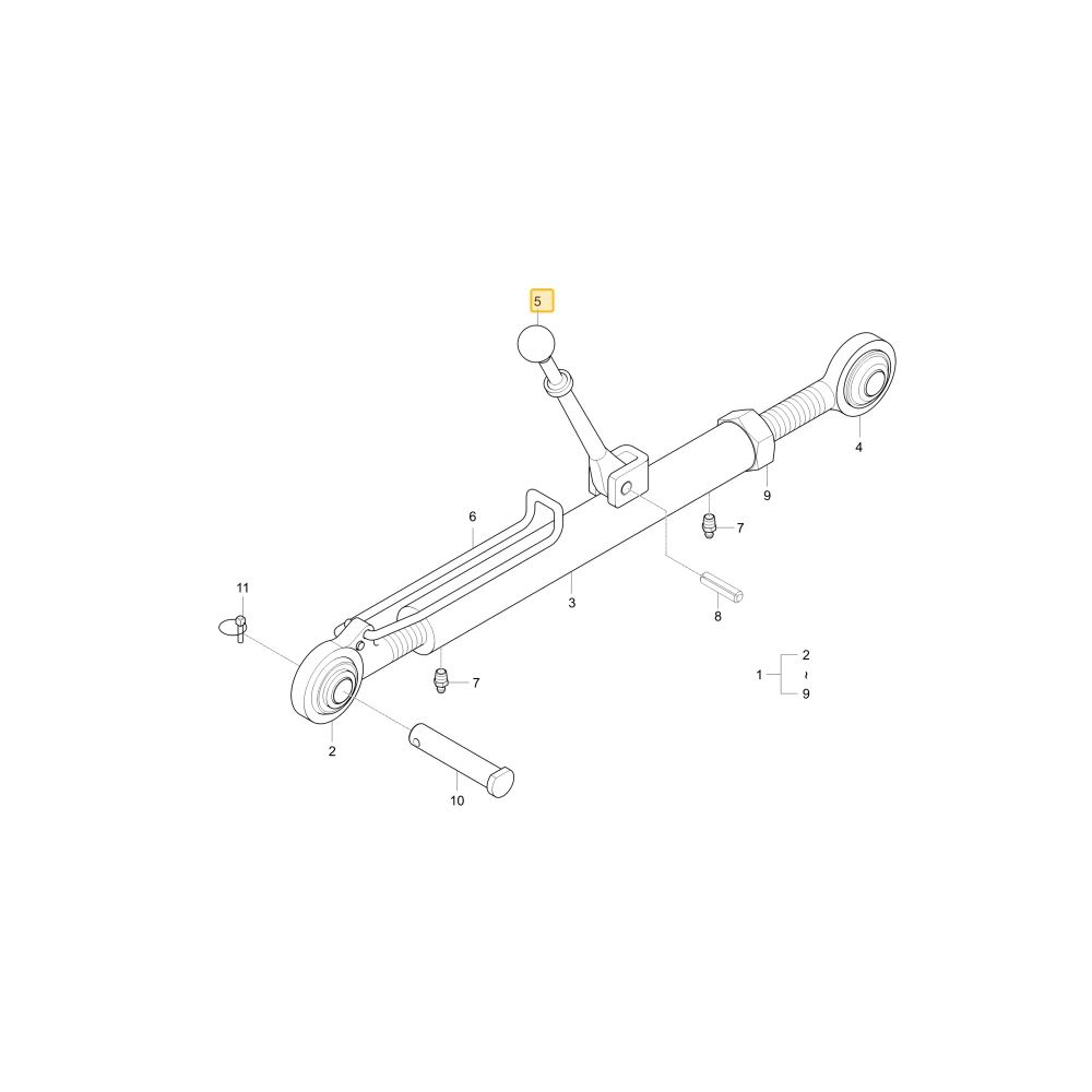 Uchwyt górnego łącznika KIOTI T4835-91701005