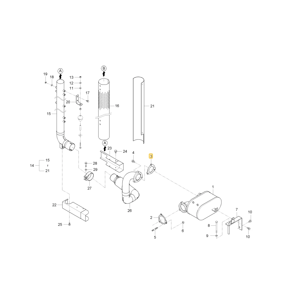 Uszczelka tłumika KIOTI T4836-12502
