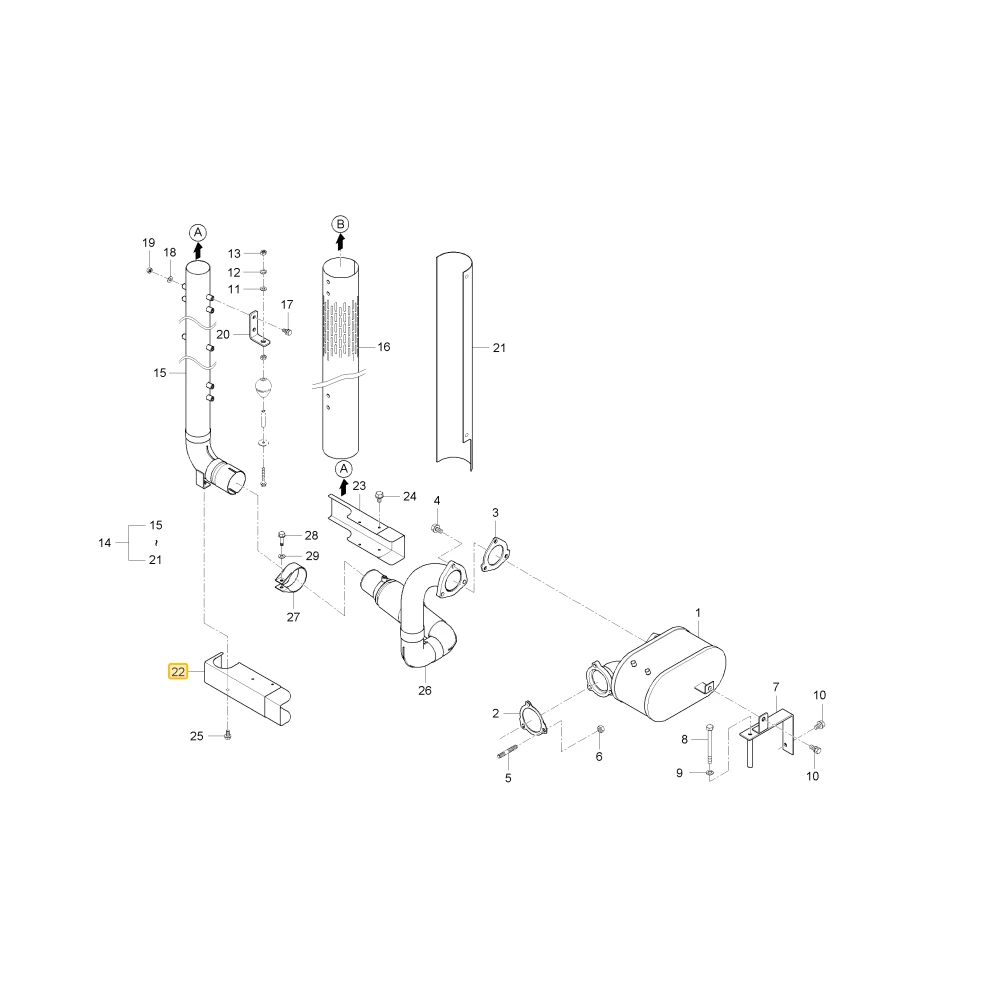 Pokrywa rurki tłumika KIOTI T4836-12551