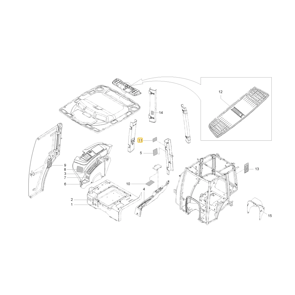 Naklejka ostrzegawcza A/C KIOTI T4836-51091