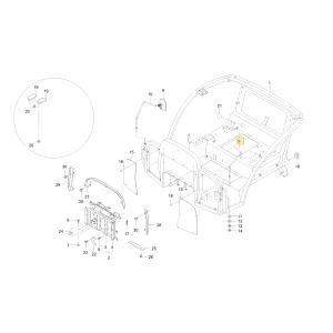 Drążek lewego lusterka Rv KIOTI T4837-83012