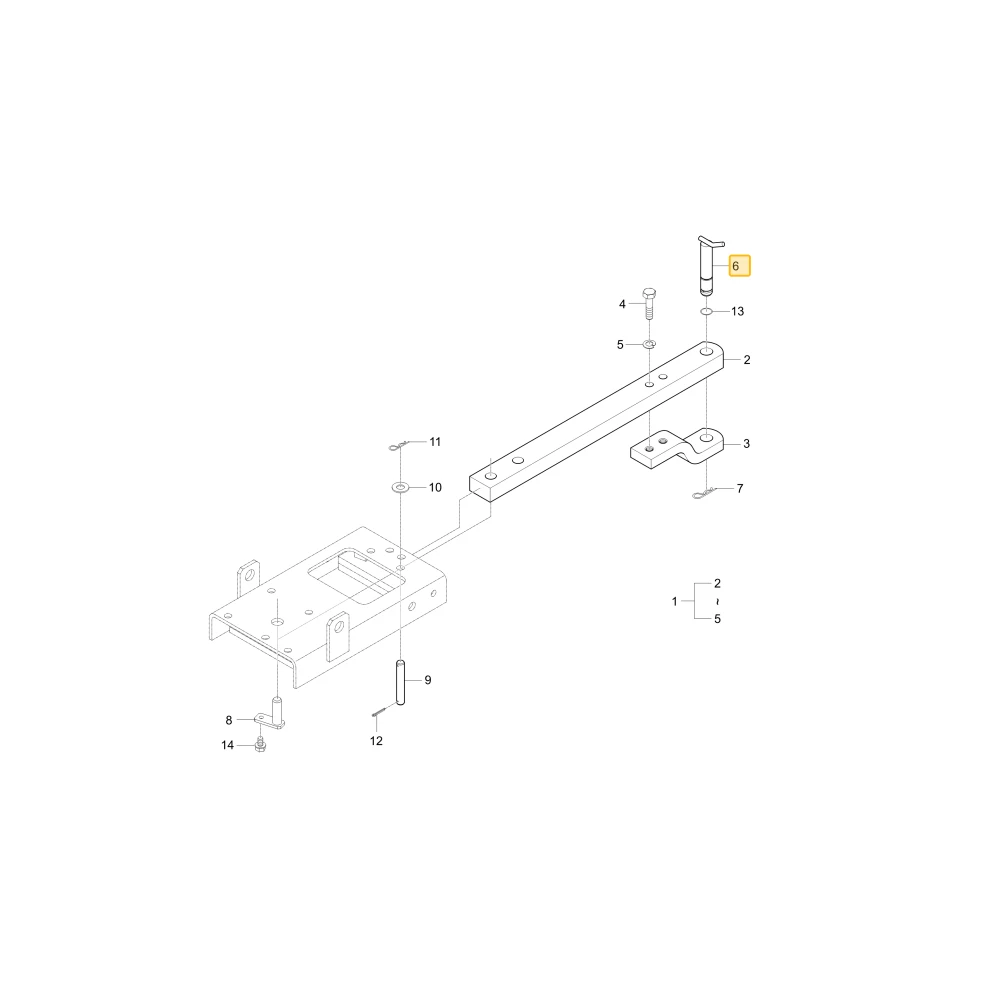 Sworzeń belki zaczepowej KIOTI T4837-89564