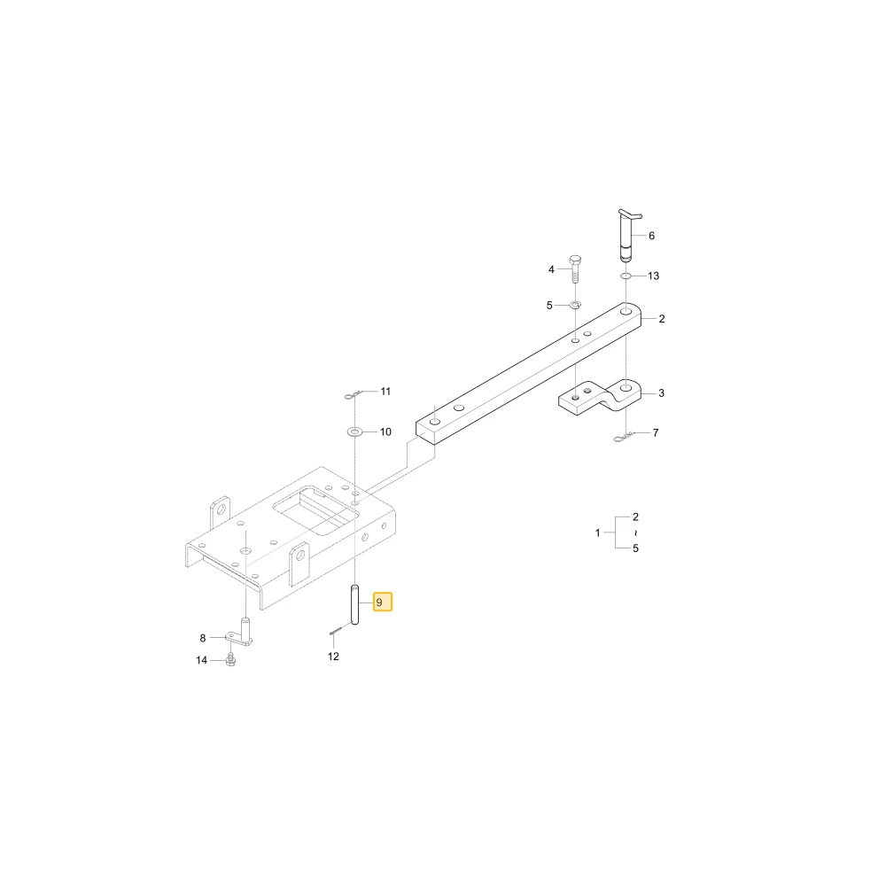 PIN, DRAWBAR HOLDER KIOTI T4837-89581